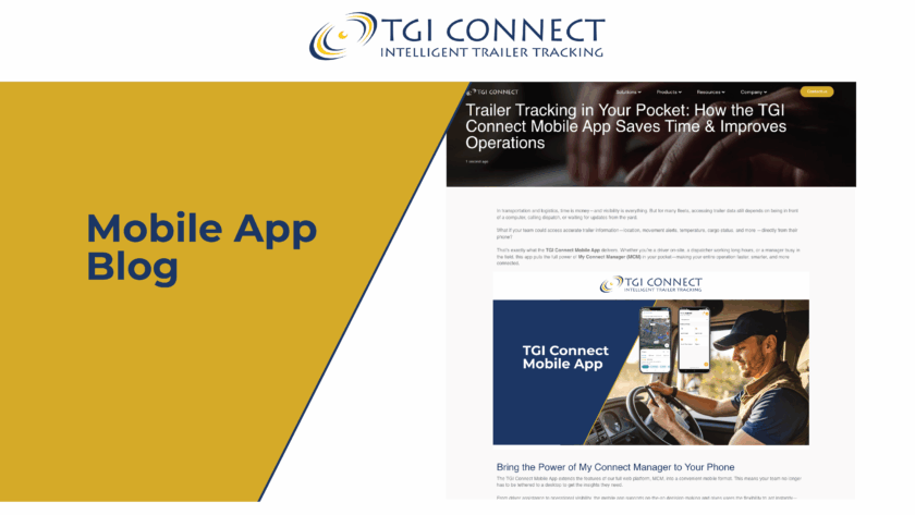 On the left there is a design displaying the Mobile App Blog and on the right shows the preview of what the blog page will look like
